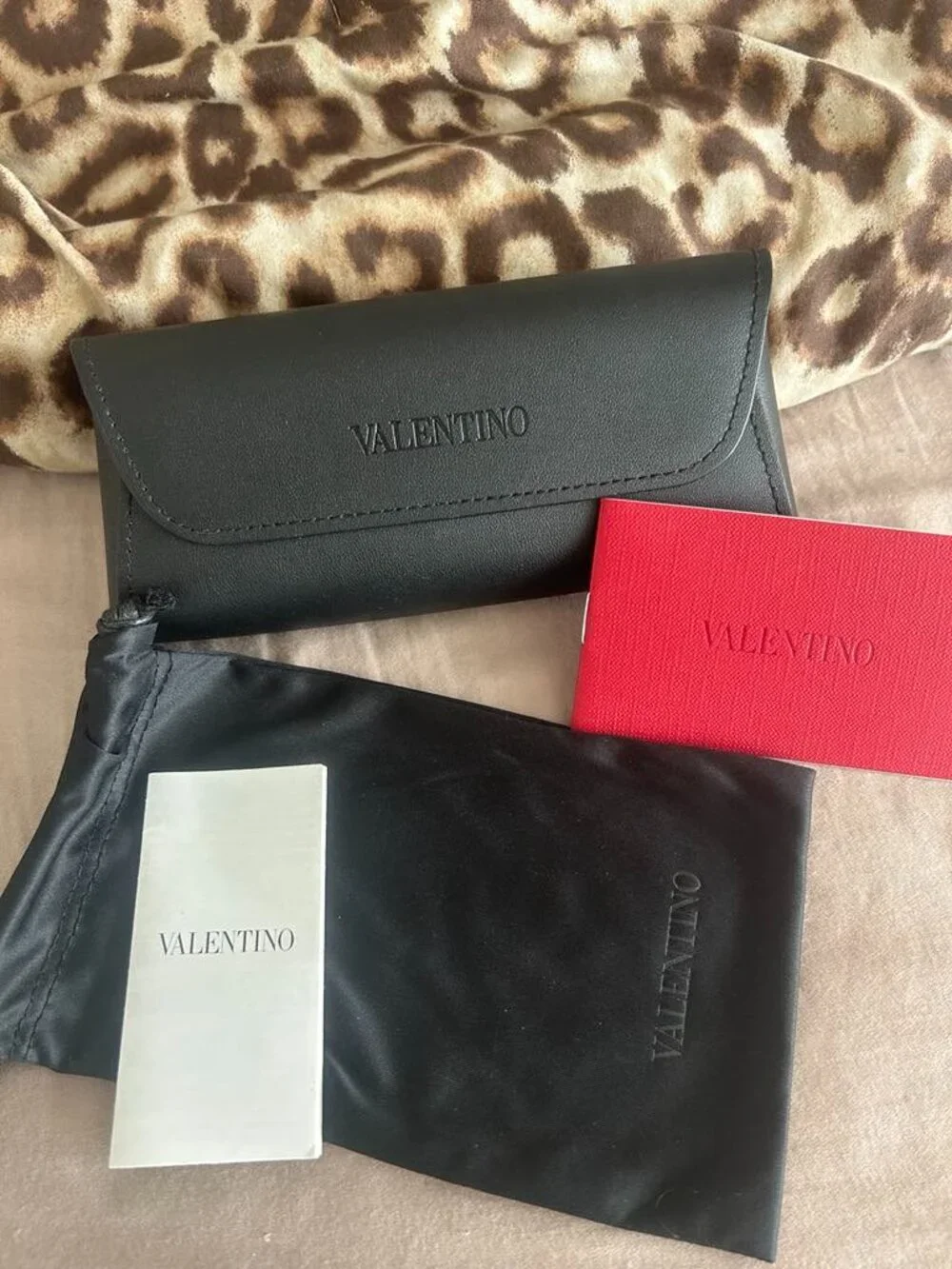 VALENTINO BLACK RED AUTHENTIC SUNGLASSES CASE ONLY